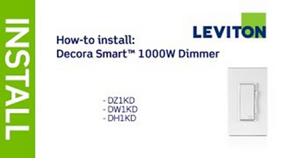 Leviton Presents: How to Install Decora Smart 1000W Dimmer: DZ1KD, DW1KD, DH1KD