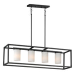 Lateral 4-Light Linear Pendant, Black or Satin Nickel