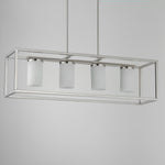 Lateral 4-Light Linear Pendant, Black or Satin Nickel
