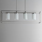Lateral 4-Light Linear Pendant, Black or Satin Nickel
