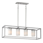 Lateral 4-Light Linear Pendant, Black or Satin Nickel
