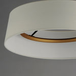 Paramount 21" LED Flush Mount Ceiling Light, Natural Aged Brass