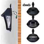 2 Pack Baytown II Sconce Solar Lamp, 100 Lumens, 2W, 2700K, Black or White Finish