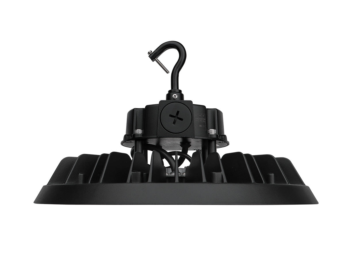 LED UFO High Bay, 36,000 Lumen Max, Wattage and CCT Selectable, Black, 120-277V