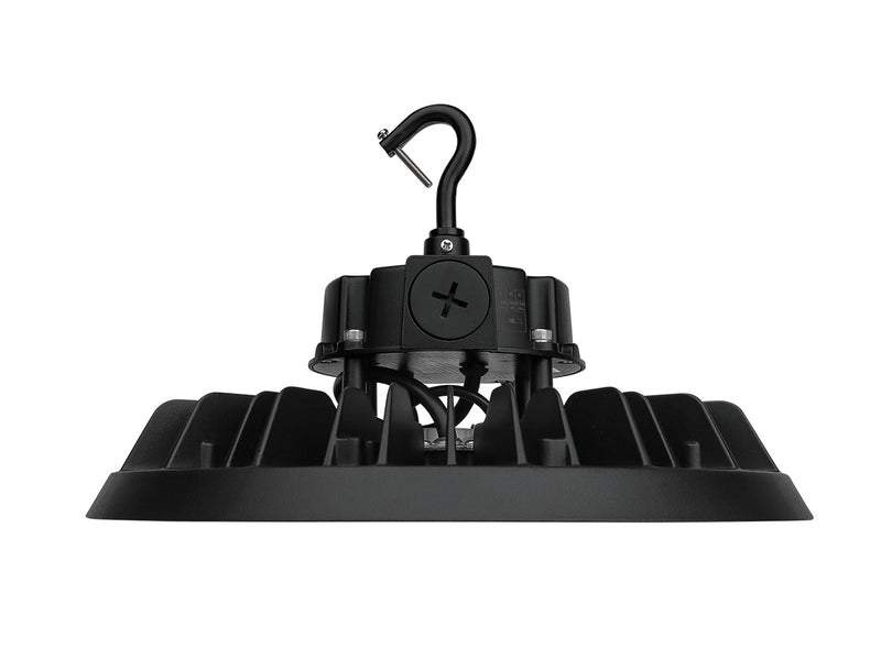 LED UFO High Bay, 36,000 Lumen Max, Wattage and CCT Selectable, Black, 120-277V
