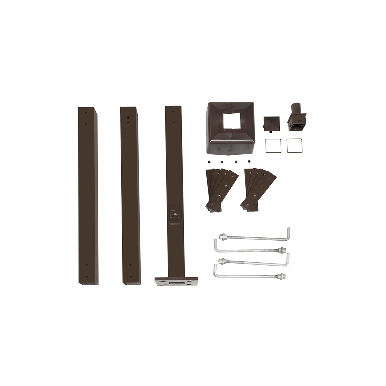 Quick Ship - 12 Foot EZ Sectional Steel Light Pole, 4 Inch Wide, 11 Gauge