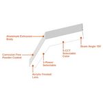 12x12" 120° L-Shape Downlight, 3000 Lumen Max, Wattage and CCT Selectable, 120-277V