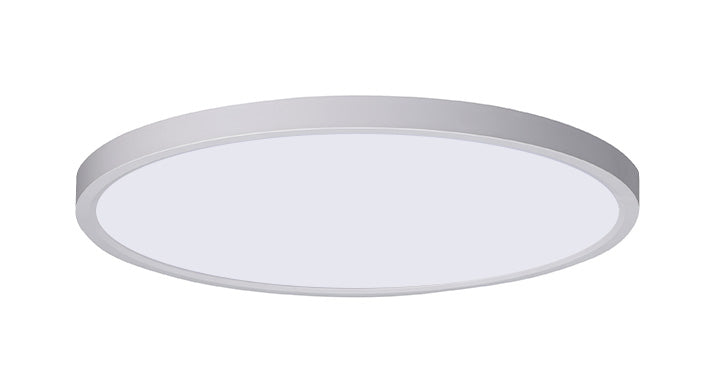 12" LED Round Edge Lit Ceiling Light, 24W, CCT Selectable, 120V, Black, Nickel or White