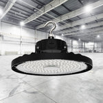 Static LED UFO High Bay, 22,500 Lumens, 150 Watt, 5000K, 120-277V, Black Finish