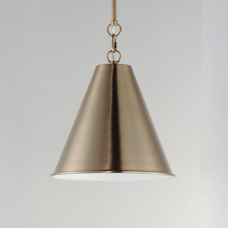 Veritas 12" 1-Light Pendant, Heritage or Satin Nickel