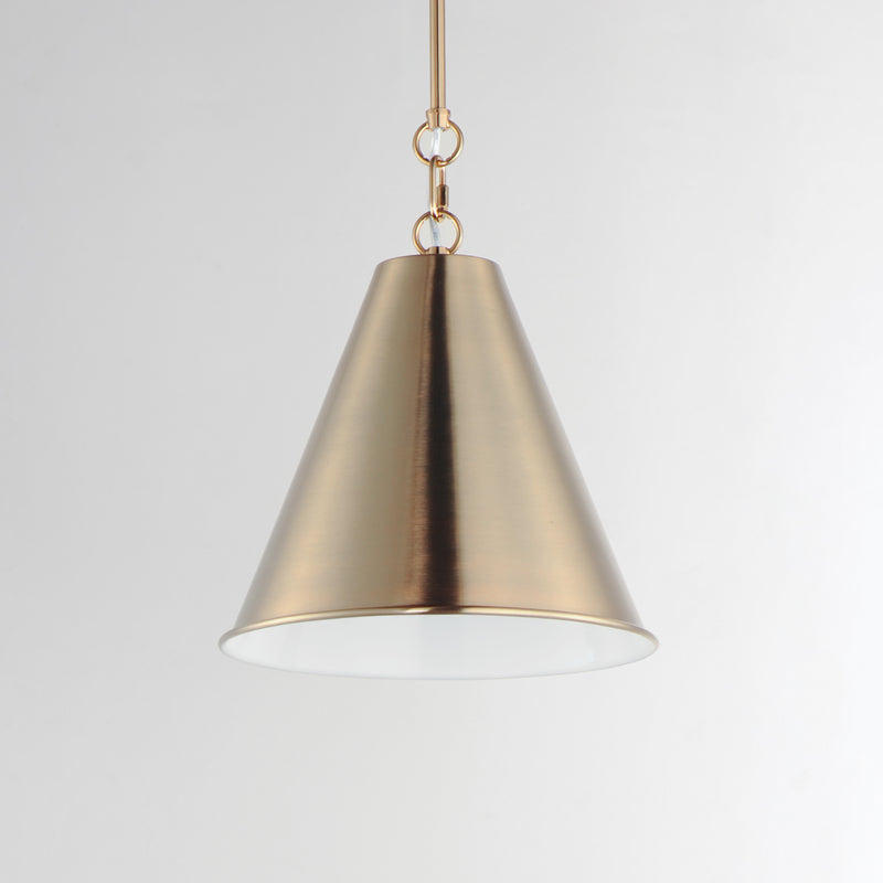 Veritas 12" 1-Light Pendant, Heritage or Satin Nickel