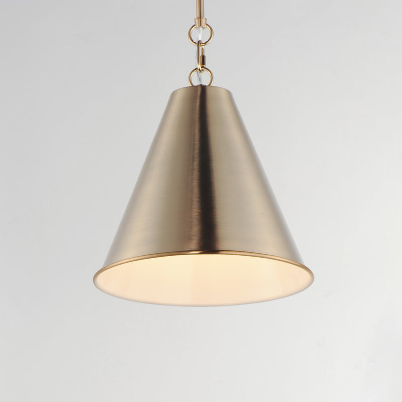 Veritas 12" 1-Light Pendant, Heritage or Satin Nickel