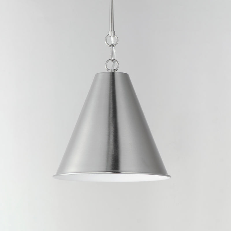 Veritas 12" 1-Light Pendant, Heritage or Satin Nickel
