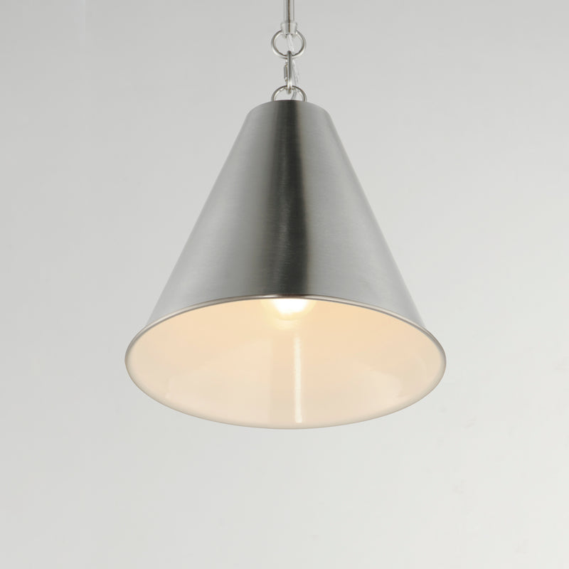 Veritas 12" 1-Light Pendant, Heritage or Satin Nickel