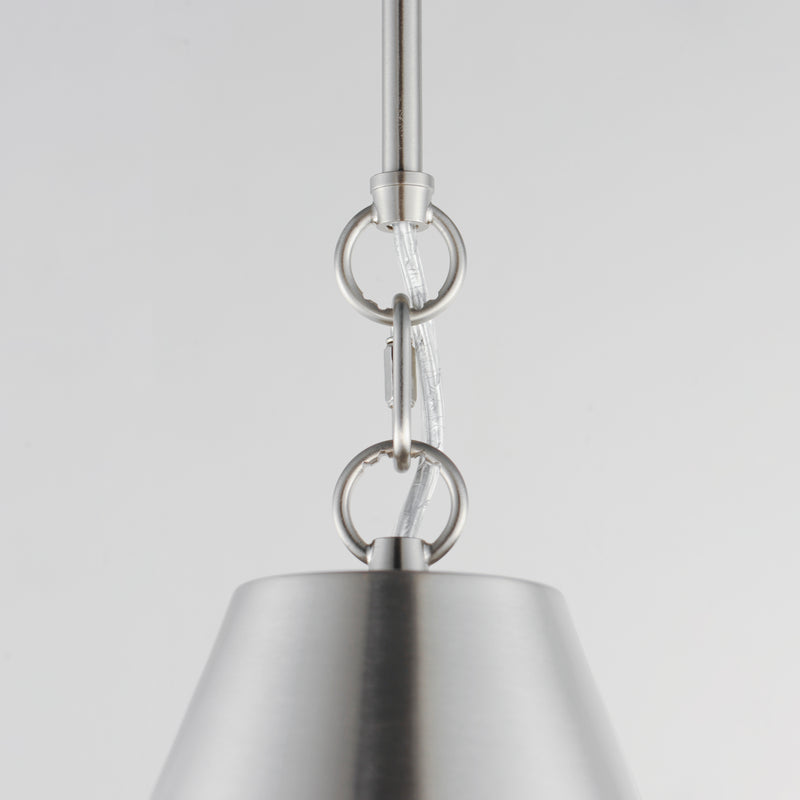 Veritas 12" 1-Light Pendant, Heritage or Satin Nickel