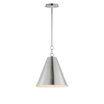 Veritas 12" 1-Light Pendant, Heritage or Satin Nickel
