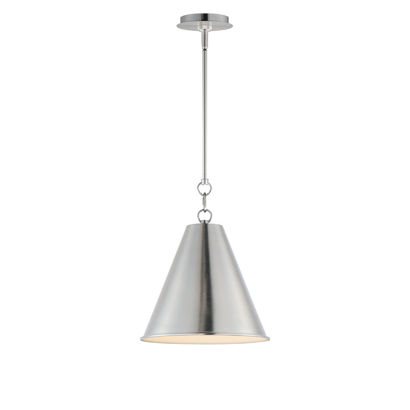 Veritas 12" 1-Light Pendant, Heritage or Satin Nickel