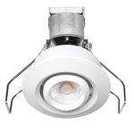 1" LV Round Gimbal Downlight: Mini-Line, 6W, 3000K, 12V, White, Black or Bronze Finish