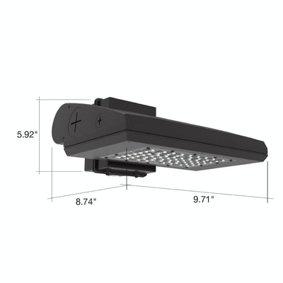 LED Full Cut Off Adjustable Wall Pack, 8450 Lumen Max, Wattage and CCT Selectable, Integrated Photocell, 120-347V