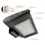 LED Full Cut Off Adjustable Wall Pack, 8450 Lumen Max, Wattage and CCT Selectable, Integrated Photocell, 120-347V