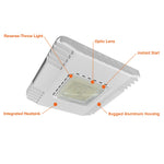 LED Canopy Light, 18,000 Lumens, 150W, CCT Selectable, 120-277V