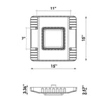 LED Canopy Light, 18,000 Lumens, 150W, CCT Selectable, 120-277V