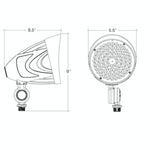 Trunnion Mounted MAGNA-Line LED Bullet Flood Light with Photocell, 3,125 Lumens, Wattage and CCT Selectable, 120-277V, Bronze or White Finish