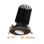 3" Gimbal Downlight: SnapTrim-Line, 12W, 1000 Lumens, CCT Selectable, 120V