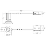 3" Gimbal Downlight: SnapTrim-Line, 12W, 1000 Lumens, CCT Selectable, 120V