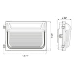 LED Wall Pack, 7,800 Lumen Max, Wattage and CCT Selectable, Integrated Photocell, 277-480V