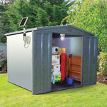 Light My Shed IV W/ 2 LED Solar Lights, 500 Lumens, 3W, 4.8V, 6000K CCT White Finish