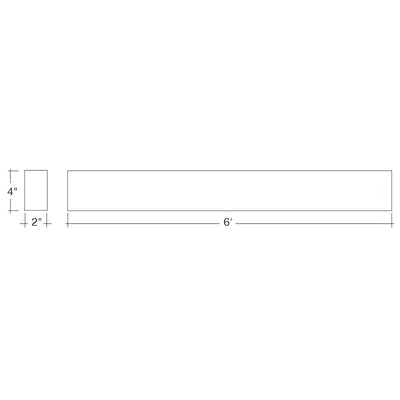 6FT Architectural Linear Downlight, 9000 Lumen Max, Wattage and CCT Selectable, 120-277V