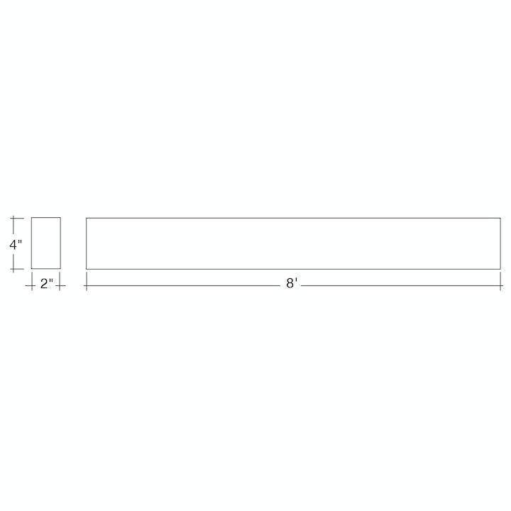 8FT Architectural Linear Downlight, 12000 Lumen Max, Wattage and CCT Selectable, 120-277V