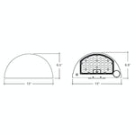 LED Semi-Circle Wall Pack, 10800 Lumen Max, CCT and Wattage Selectable, Integrated Photocell, 120-277V, Bronze, Black or White Finish