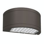 LED Semi-Circle Up/Down Wall Pack, 11,600 Lumen Max, CCT and Wattage Selectable, Integrated Photocell, 120-347V, Bronze or Black Finish