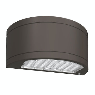 LED Semi-Circle Up/Down Wall Pack, 13000 Lumen Max, CCT and Wattage Selectable, Integrated Photocell, 120-277V