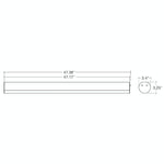 4' Architectural Tubular Linear Fixture, 40W, 4600 Lumens, CCT Selectable, 120-277V