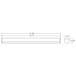 ARCY-4' Linear Fixture, Up & Downlight, 4600 Lumens, 40W, CCT Selectable, 100-277V