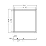 2x2 Surface Mount LED Panel: Internal-Line, 1.34" Thick, 4400 Lumen Max, Wattage and CCT Selectable, 120-277V