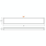 4FT Frosted LED Wrap Light, 5520 Lumen Max, Wattage and CCT Selectable, 120-277V