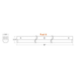 8FT Round Strip Light, 7800 Lumen Max, CCT Selectable, Optional Emergency Backup, 120-277V, White or Black Finish