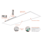 1x4 LED Panel: Backlit-Line, 4400 Lumen Max, Wattage and CCT Selectable, 120-277V
