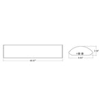 10" X 4FT LED Frosted Wrap Light, 6500 Lumen Max, Wattage and CCT Selectable, 120-277V