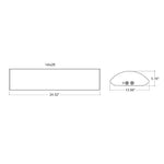 14" X 4FT LED Frosted Wrap Light, 6500 Lumen Max, Wattage and CCT Selectable, 120-277V