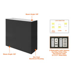 12" LED Up/Down Square Wall Sconce, 2700 Lumens, 30W, CCT Selectable, 120-277V, White or Black Finish