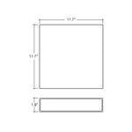 12" LED Up/Down Square Wall Sconce, 2700 Lumens, 30W, CCT Selectable, 120-277V, White or Black Finish