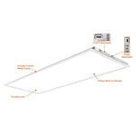 2PK 2x4 LED Panel: Backlit-Line Control Ready, 6250 Lumen Max, Wattage and CCT Selectable, 120-277V