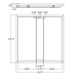 2X2 LED Troffer, 3850 Lumen Max, Wattage and CCT Selectable, 120-277V, Sensor Ready