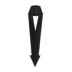Black plastic garden spike with pointed base for landscape bullet light oil rubbed bronze or matte black finish