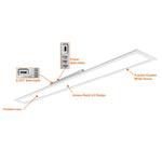 2PK 1x4 LED Panel: Backlit-Line Control Ready, 4000 Lumen Max, Wattage and CCT Selectable, 120-277V